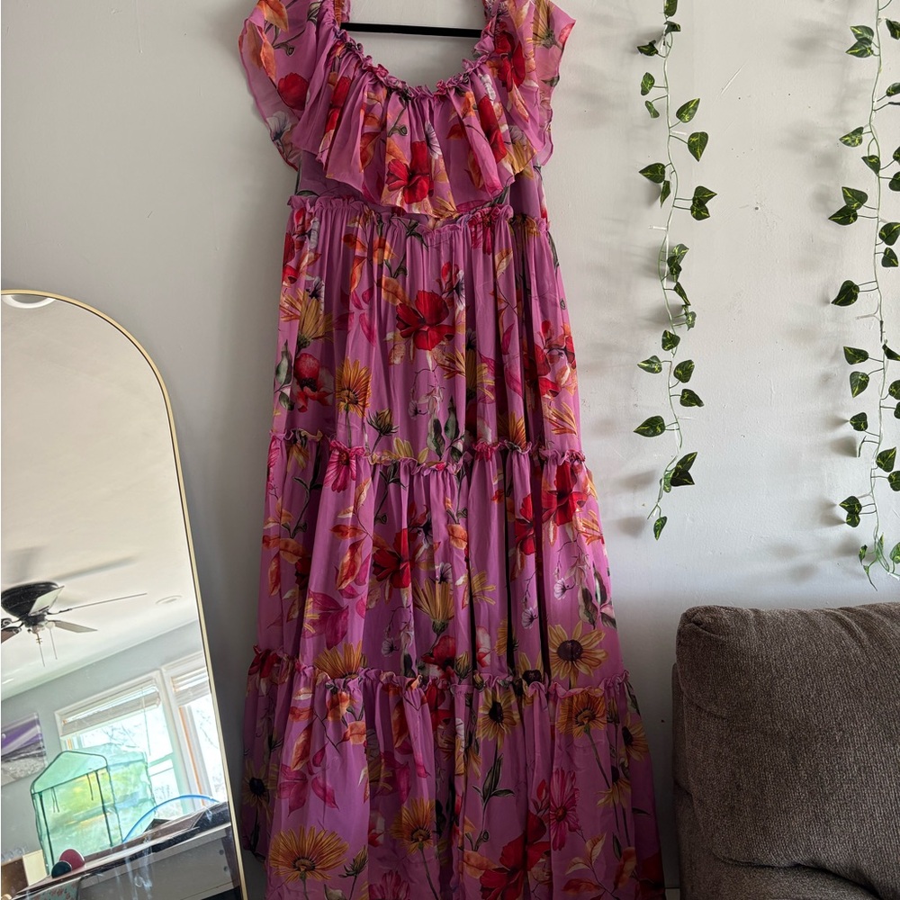 Floral Ruffle Maxi Dress